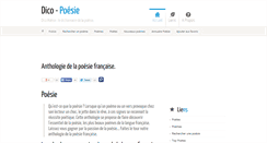 Desktop Screenshot of dico-poesie.com